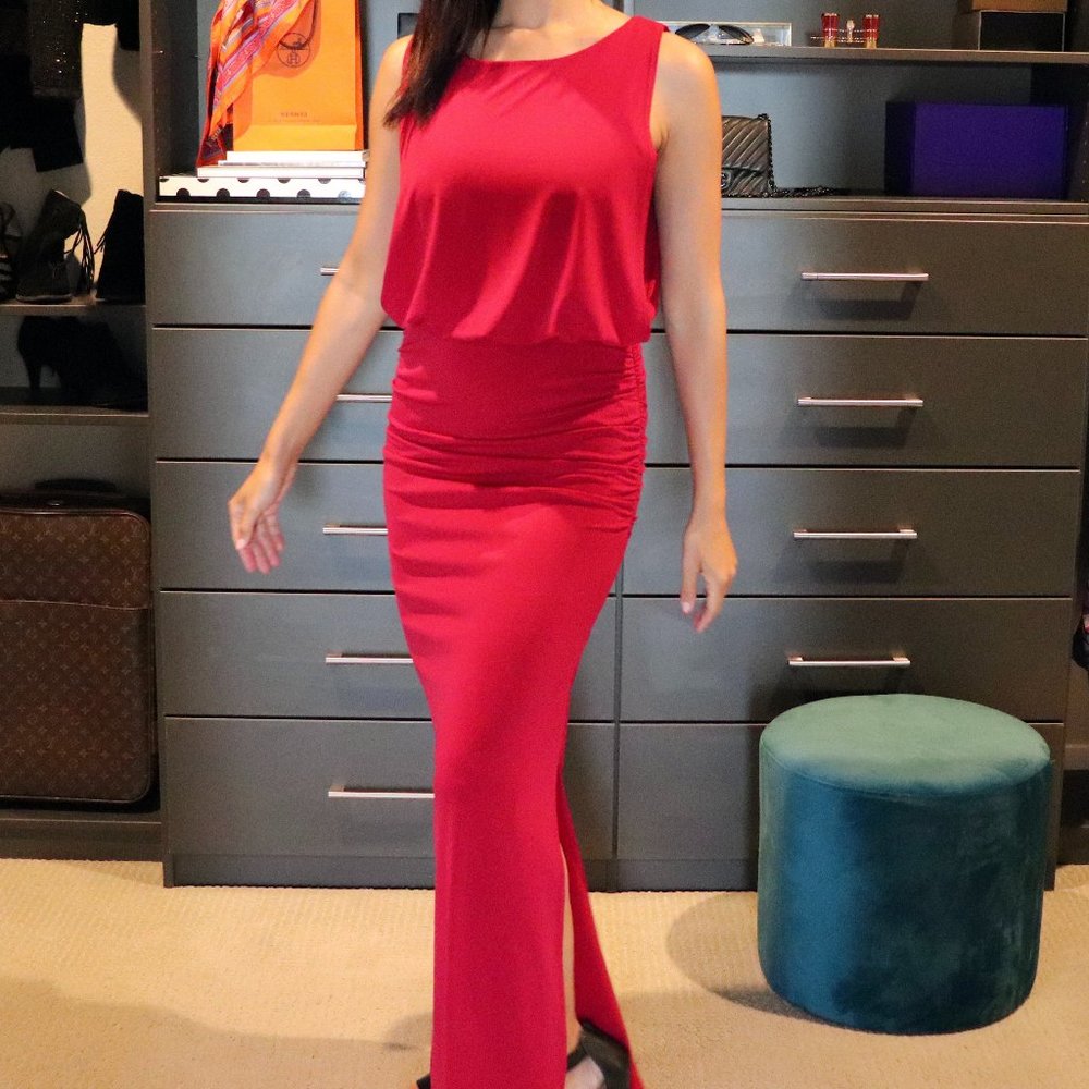 Long Burgundy Gown